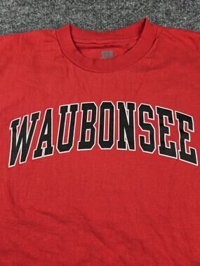 TRT Classics Wisconsin Waubonsee 100 % Cotton Shirt Size Medium #704
